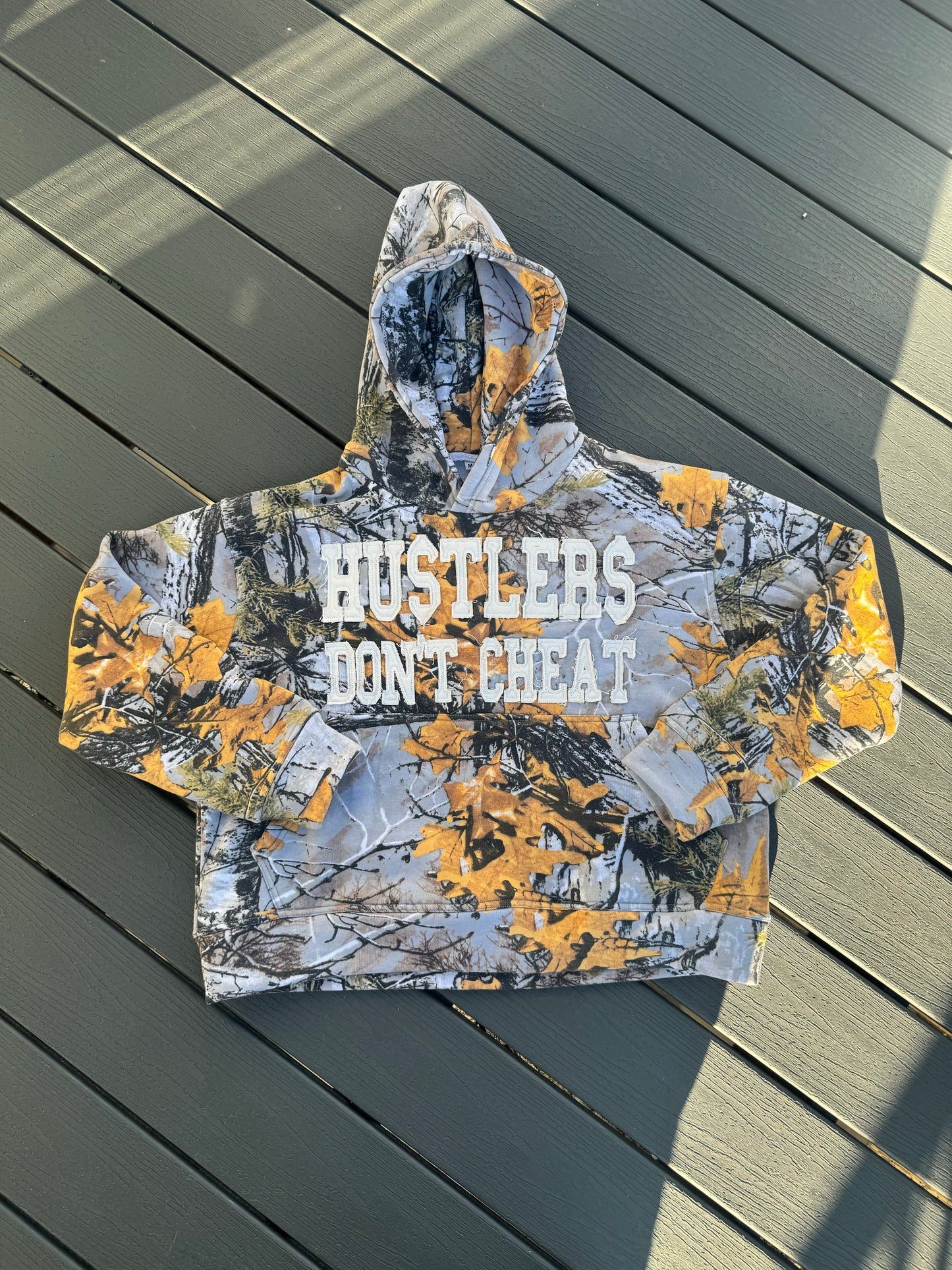 "Hustlers Don't Cheat' Hoodie (Camo)